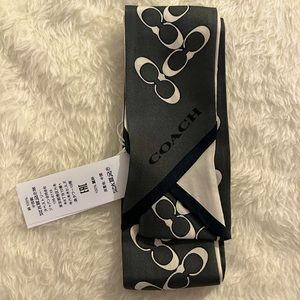 Coach Signature Silk Skinny Scarf